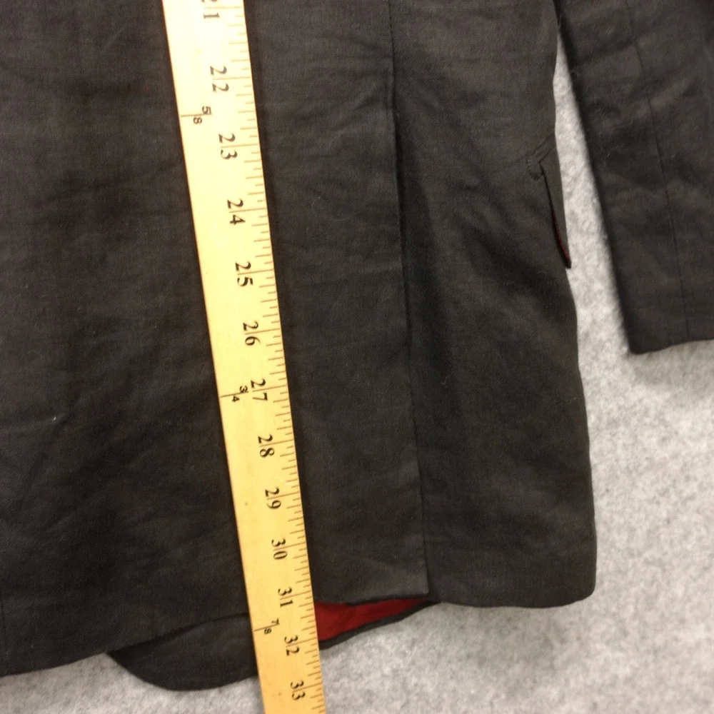 European Linen Sport Coat 42R MARK STEPHEN MARENGO Bespoke Slim Black Italian